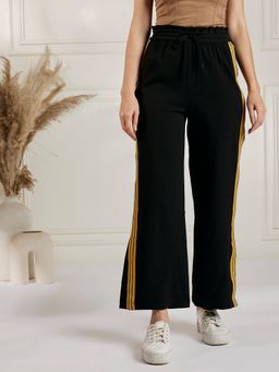 Marie Claire - Women Casual Black Color Solid Trouser