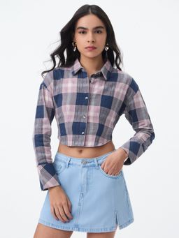 The Souled Store - Peony Women Cropped Shirt