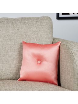 HomeTown - Fiesta Solid Reversible Filled Cushion 30 X 30 Cm In Pink Colour