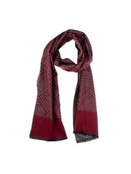 The Tie Hub - Textured Maroon Woolen Scarf