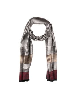 The Tie Hub - Multi Striped Cream Woolen Scarf