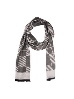 The Tie Hub - Multi Grid Stripe Grey Woolen Scarf