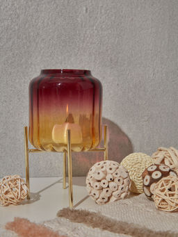 Twig & Twine - Convivial Ombre Vase with Metal Stand Medium (Set of 2)