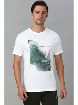 Van Heusen Innerwear - Men Round Neck Printed T-Shirt - White
