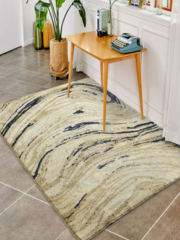 Saral Home - Beige Microfiber Carpet -150x210 cm