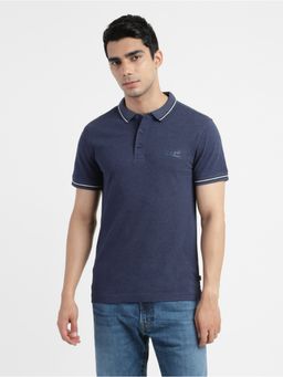 Levi's - Men Navy Blue Collar Polo T-Shirt