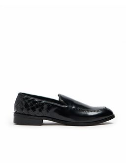 The Alternate - Hand Woven Black Loafers