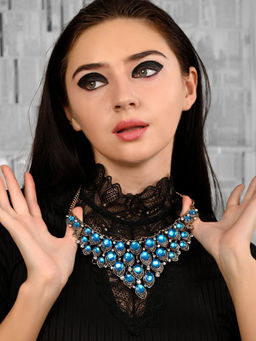 Odette - Beautiful Blue Multi-layered Necklace