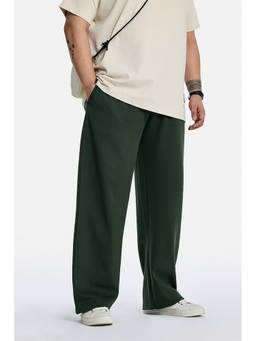 Snitch - Men Green Cotton Blend Trouser