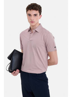 Snitch - Men Mauve Nylon/Spandex Polo T-Shirt