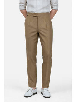 Snitch - Men Tan Polyester Blend Trouser