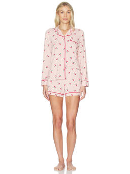 Barefoot Dreams - Malibu Collection Women's Ultra Soft Jersey Pajama Set Pink