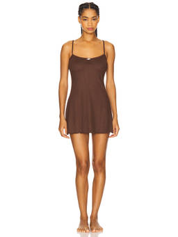 For Love & Lemons - Elliana Women's Adjustable Strap Slip Nightdress Brown