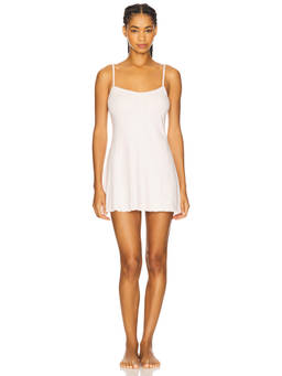 For Love & Lemons - Elliana Women's Adjustable Straps Pointelle Slip Nightdress White