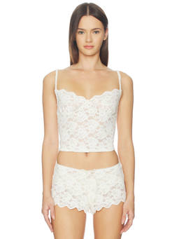 For Love & Lemons - Cloud Lace Women's Adjustable Strap Knit Lace Camisole White