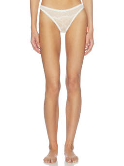 For Love & Lemons - Chantilly Bows Women's Lace Thong Panty Off White