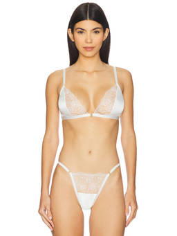 Hanky Panky - I Do Women's Lace Satin Triangle Bralette White
