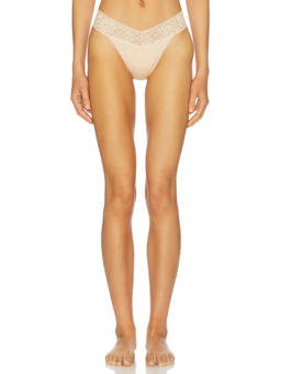 Hanky Panky - Dream Organic Women's Lace Trim Thong Multi-Color