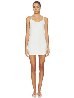 homebodii - Pointelle Women's Rosette Strap Mini Slip Nightdress White