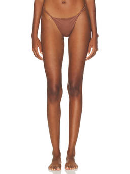 Negative Underwear - Glace Women's Stretch Jersey String Thong Brown