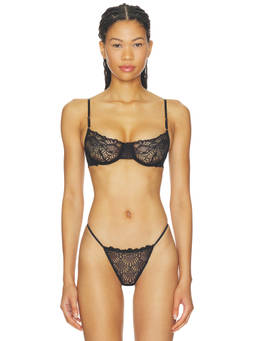 Only Hearts - Sweet Nothings Women's Underwired Lace Demi / Balconette Bra Black