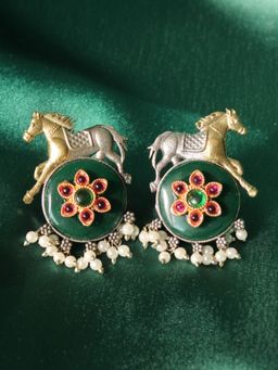 Spring Soul - Green Royal Ashva Handmade Earrings