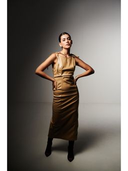SOTBELLA - Longline Leather Chic Dress