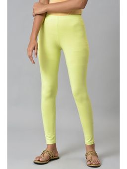 Aurelia - Lemon Yellow Cotton Lycra Tights