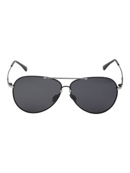 Carlton London - Premium Men Silver & Black Polarised & UV Protected Lens Aviator Sunglasses - CLSM119
