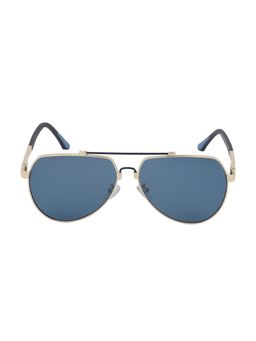 Carlton London - Premium Men Gold & Blue Polarised & UV Protected Lens Aviator Sunglasses - CLSM129