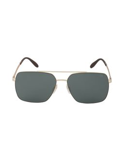 Carlton London - Premium Men Gold & Brown Polarised & UV Protected Lens Rectangle Sunglasses - CLSM156