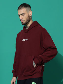 Griffel - Maroon Vaguely Oversized Hoodie