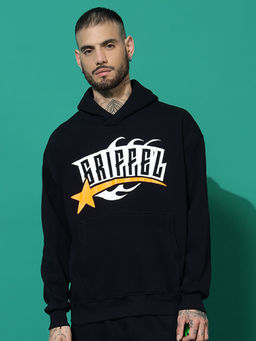 Griffel - Star Oversized Black Hoodie