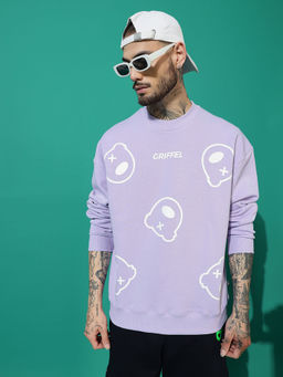 Griffel - All Over Teddy Oversized Mauve Sweatshirt