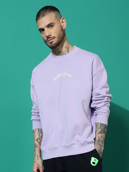 Griffel - Bear Family Oversized Lavender Sweatshirt