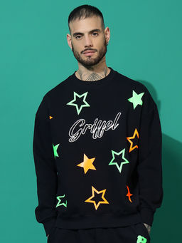 Griffel - All Star Oversized Black Sweatshirt