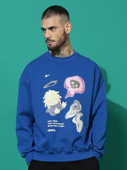 Griffel - Dont Forget Regular Fit Blue Sweatshirt