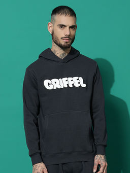 Griffel - Bubble Regular Fit Black Hoodie