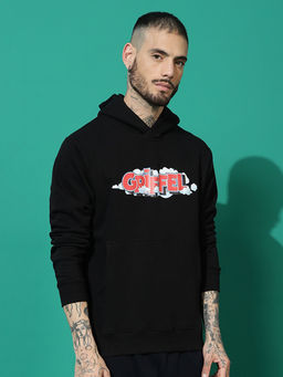 Griffel - Cloud Regular Fit Black Hoodie