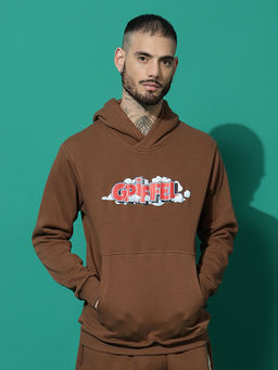 Griffel - Cloud Regular Fit Brown Hoodie