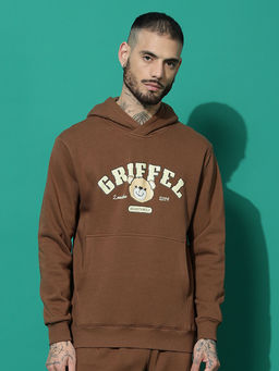 Griffel - Cute Teddy Regular Fit Brown Hoodie