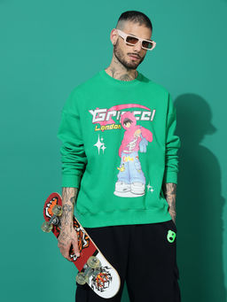 Griffel - Cool Kid Oversized Green Sweatshirt