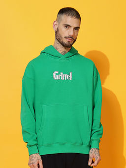 Griffel - Island Bird Oversized Green Hoodie