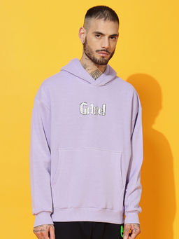 Griffel - Island Bird Oversized Lavender Hoodie