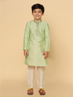 KISAH - Boys Green Kurta Pyjama (Set of 2)