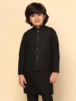 KISAH - Boys Black Nehru Jacket