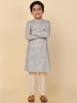 KISAH - Boys Blue Kurta Pyjama (Set of 2)
