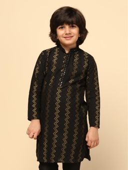 KISAH - Boys Black Kurta