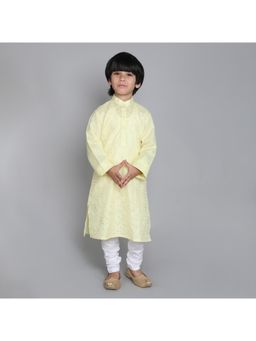 Little Clothings - Boys - Emboroidery Kurta with Pyjama - Yellow (Set of 2)