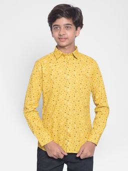 CRIMSOUNE CLUB - Boys Yellow Printed Shirt